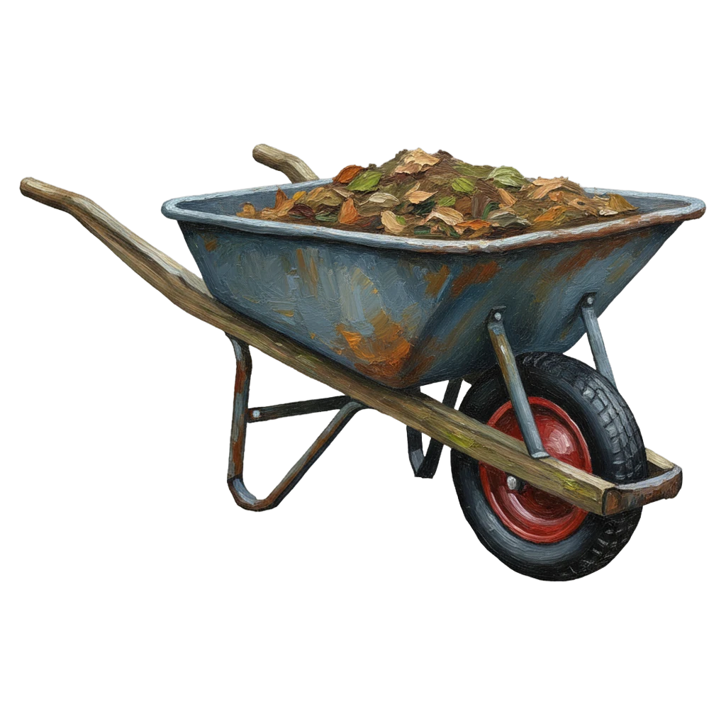 wheelbarrow Oil Painting icon