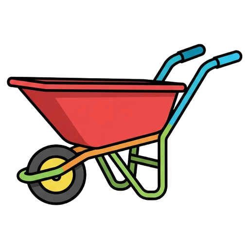 wheelbarrow Pop Art icon