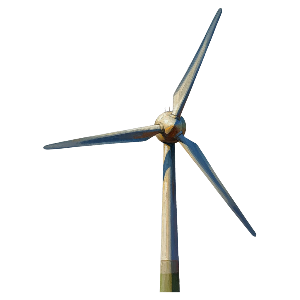 wind turbine Oil Painting icon