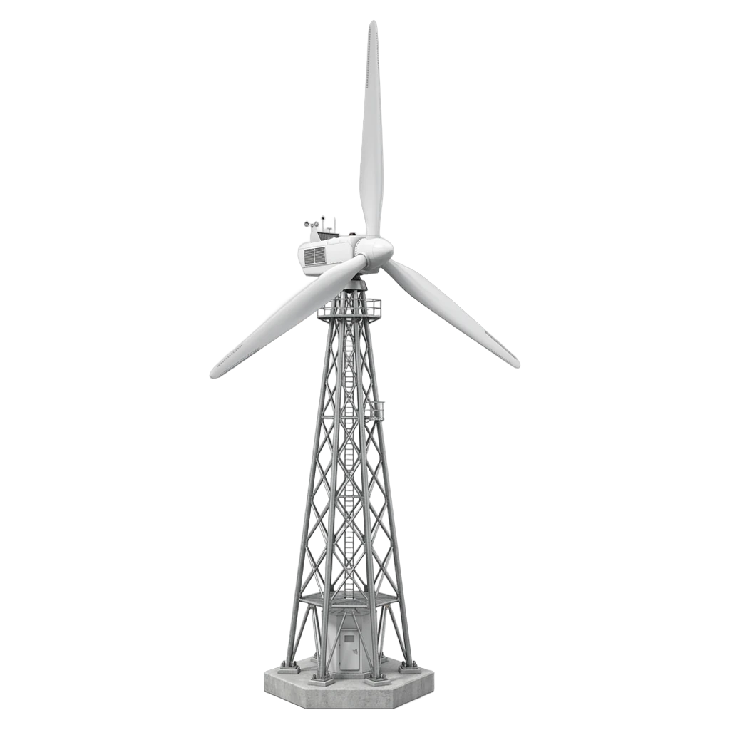 wind turbine tower Photorealistic icon