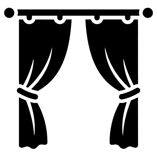 window curtains Solid Glyph icon