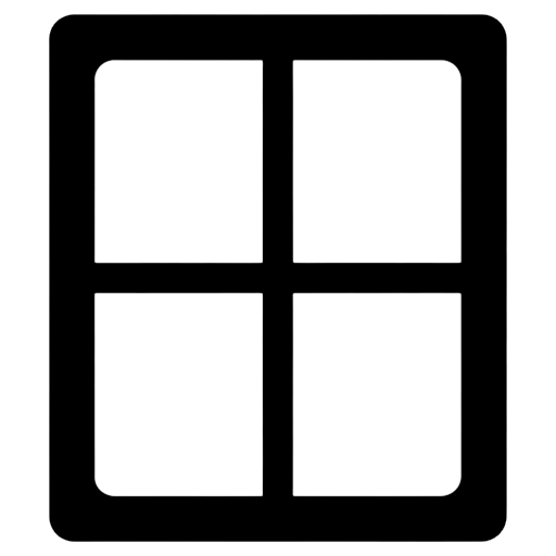 window frame Solid Glyph icon