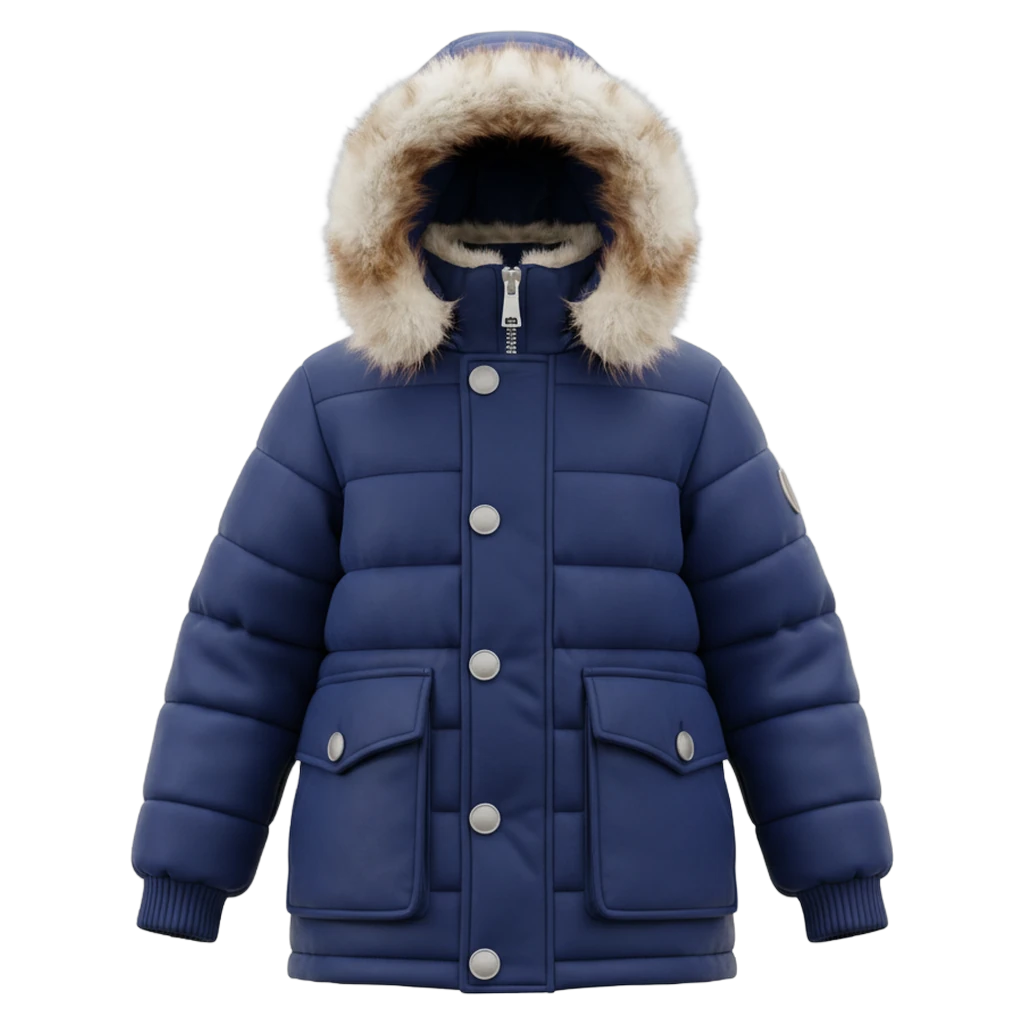 winter coat Photorealistic icon