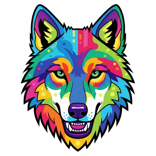 wolf Pop Art icon