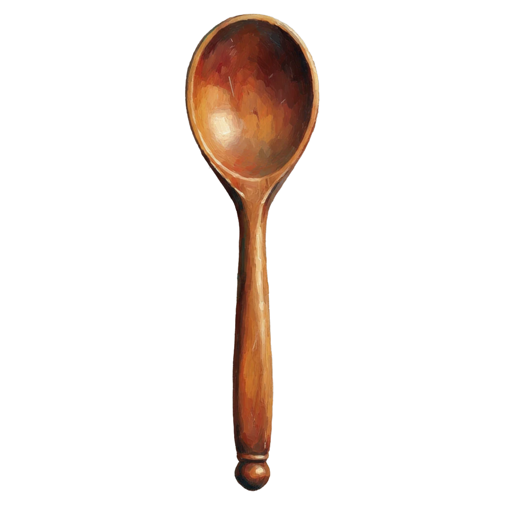 wooden spoon Oil Painting icon