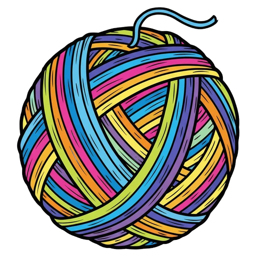 wool yarn Pop Art icon
