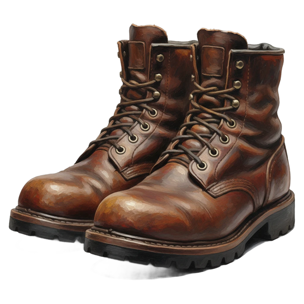 work boots Oil Painting icon