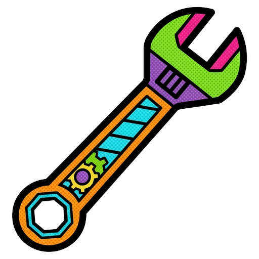 wrench Pop Art icon