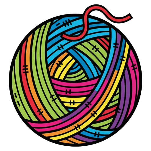 yarn ball Pop Art icon