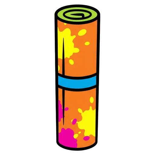 yoga mat Pop Art icon