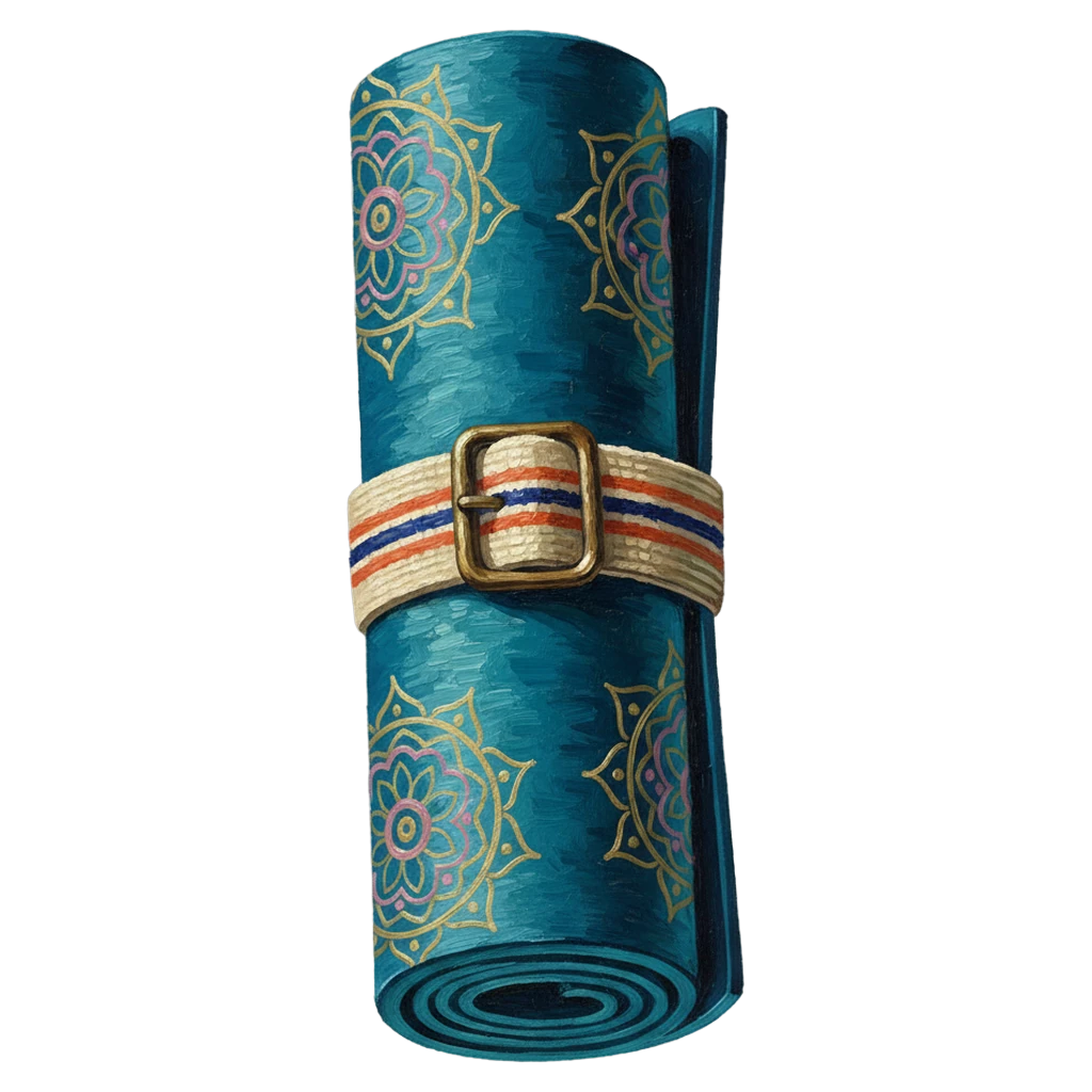 yoga mat Oil Painting icon
