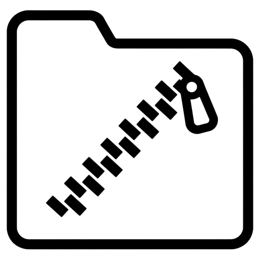 zip file Line Art icon